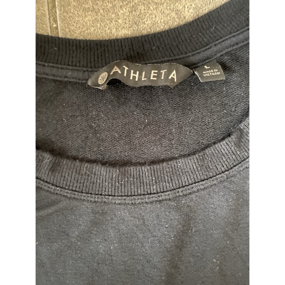 Athleta Black Knot Front Blouse with Long Sleeves Size L A256‎ - Picture 3 of 5